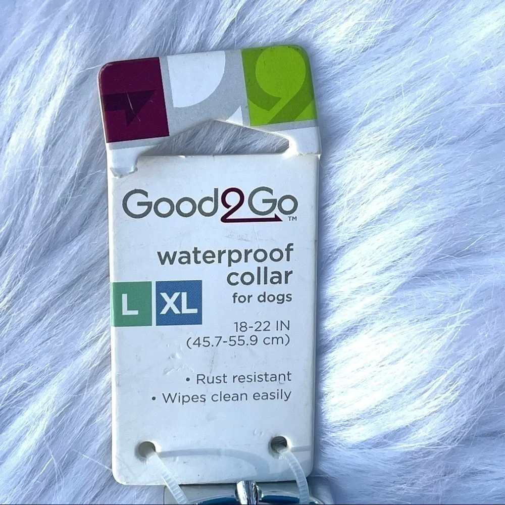 NWT Good2Go Blue Waterproof Adjustable Dog Collar